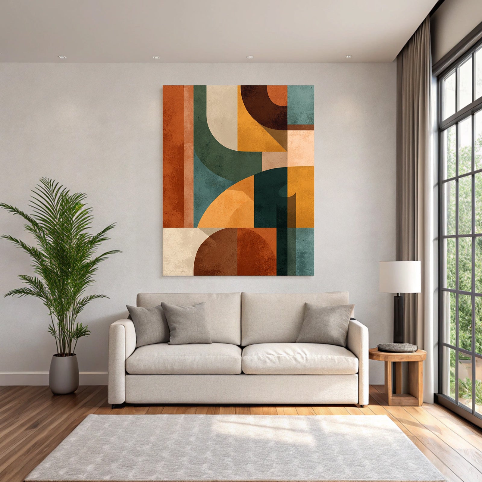 Abstraktes Design Geometrische Formen Erdtonen