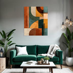 Abstraktes Design Geometrische Formen Erdtonen