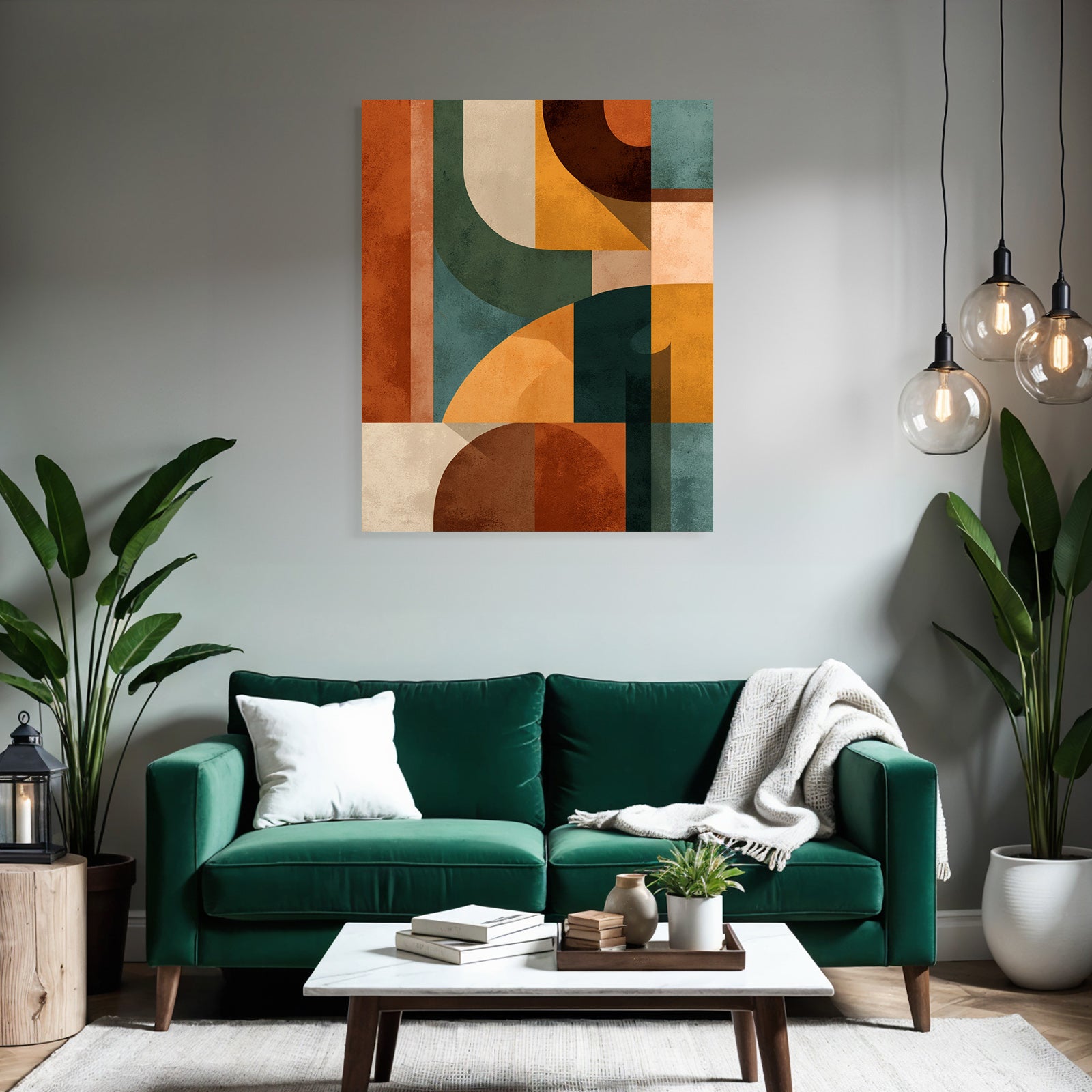Abstraktes Design Geometrische Formen Erdtonen