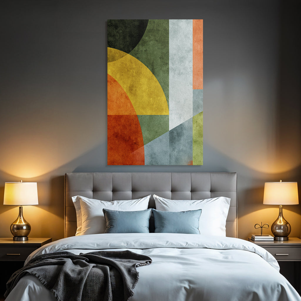 Abstraktes Design Geometrische Formen Farbenfroh Kunst Dekorativ
