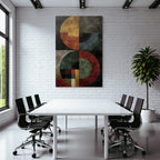 Abstract design Geometric shapes Muted color palette