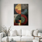 Abstract design Geometric shapes Muted color palette