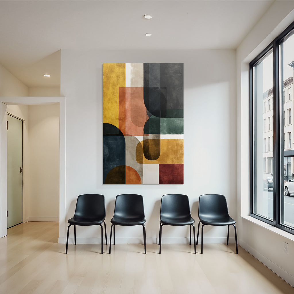Abstract Design Geometric Shapes Minimalism Modern Art Texture