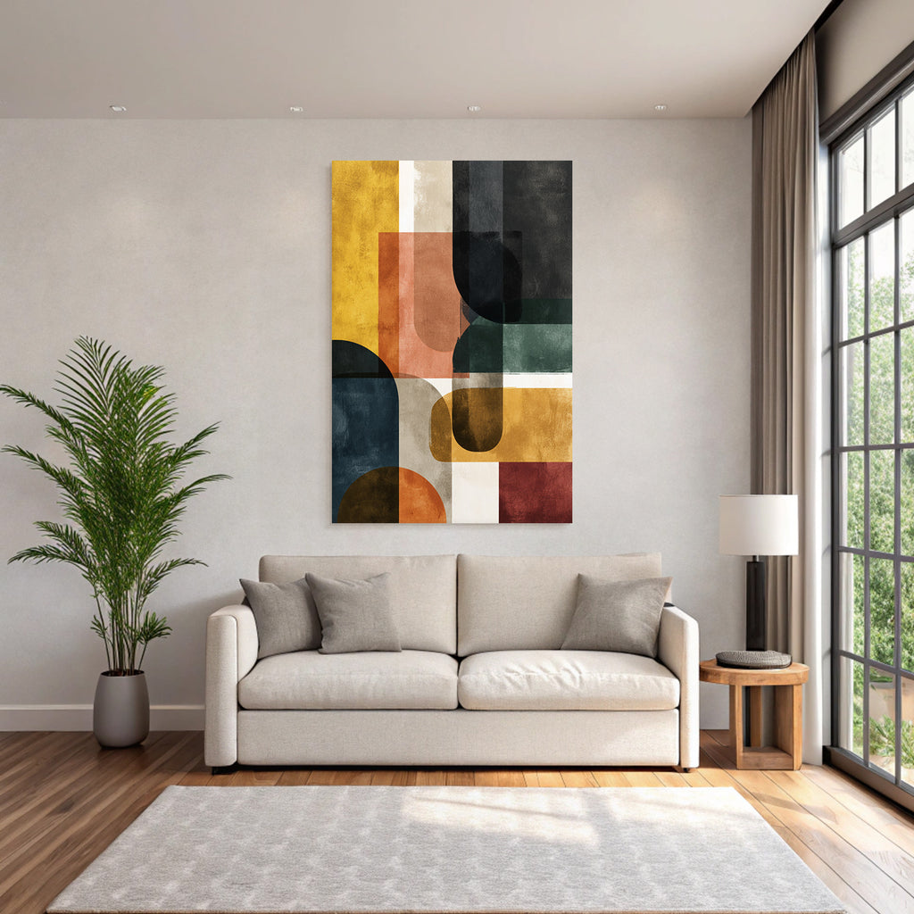 Abstract Design Geometric Shapes Minimalism Modern Art Texture