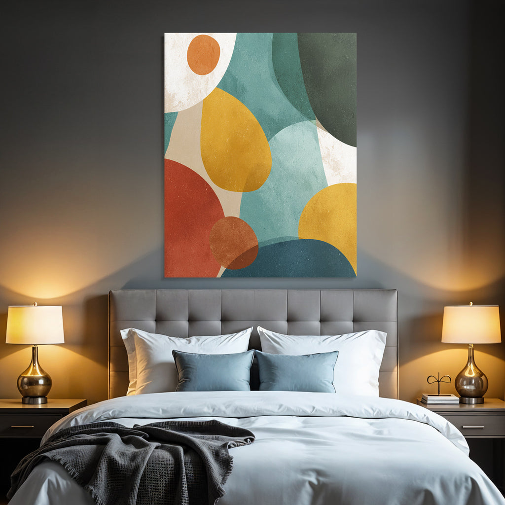 Abstraktes Design Kreise Organische Formen Farben