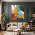 Abstraktes Design Kreise Organische Formen Farben