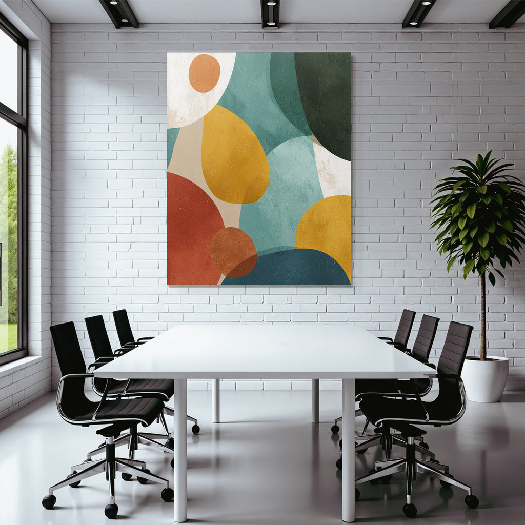 Abstraktes Design Kreise Organische Formen Farben