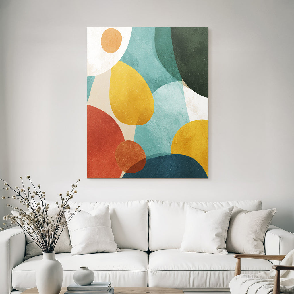 Abstraktes Design Kreise Organische Formen Farben