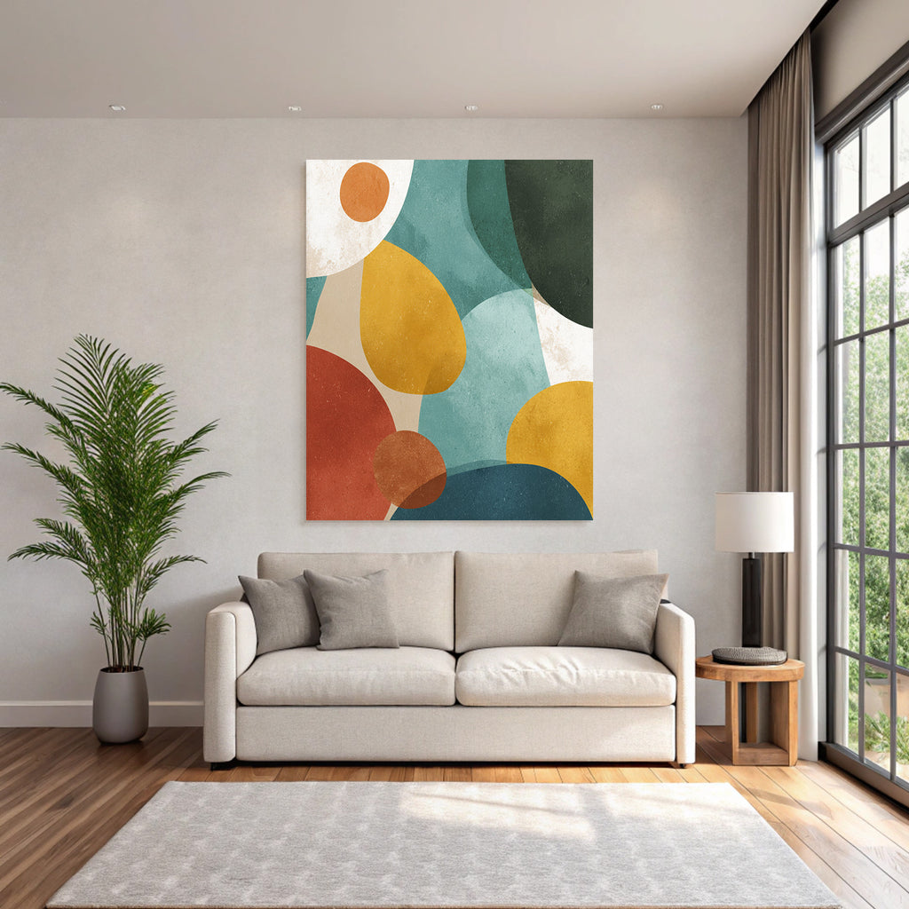 Abstraktes Design Kreise Organische Formen Farben