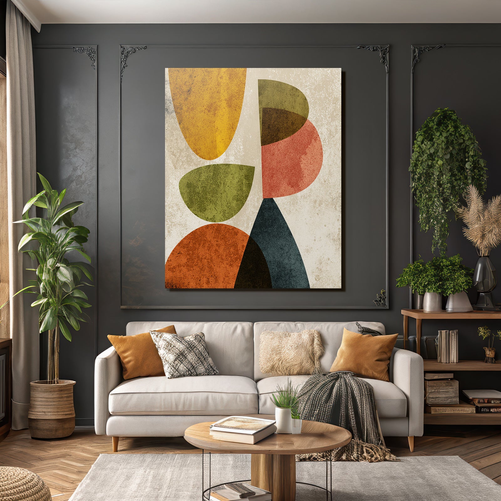 Abstraktes Design Mit Formen Und Farben Modern Minimalistisch