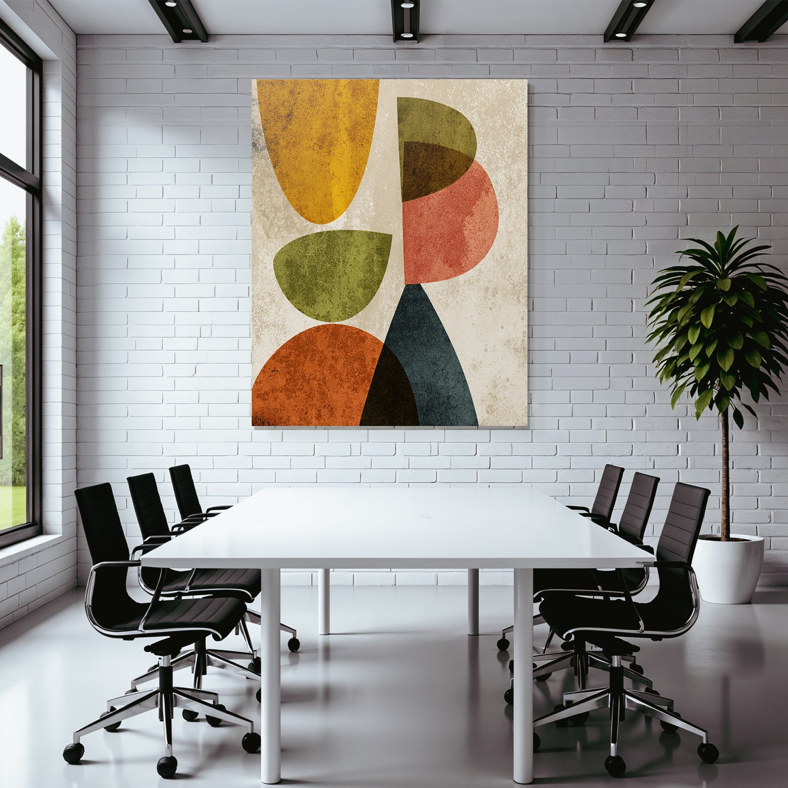 Abstraktes Design Mit Formen Und Farben Modern Minimalistisch