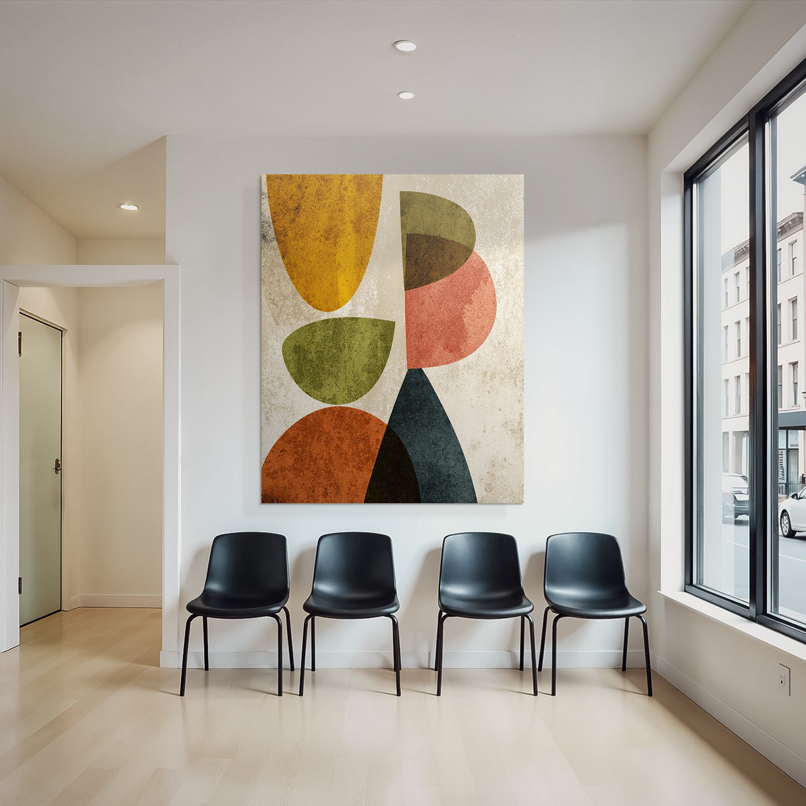 Abstraktes Design Mit Formen Und Farben Modern Minimalistisch