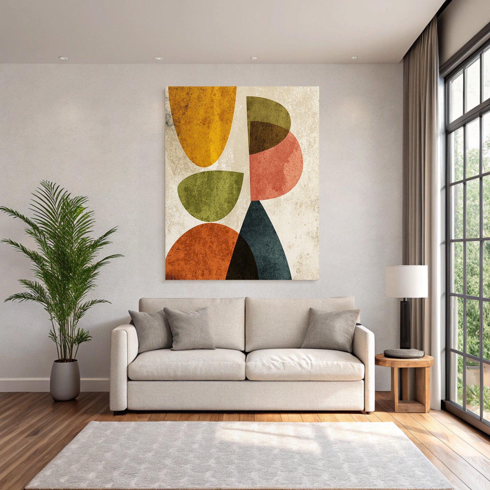 Abstraktes Design Mit Formen Und Farben Modern Minimalistisch