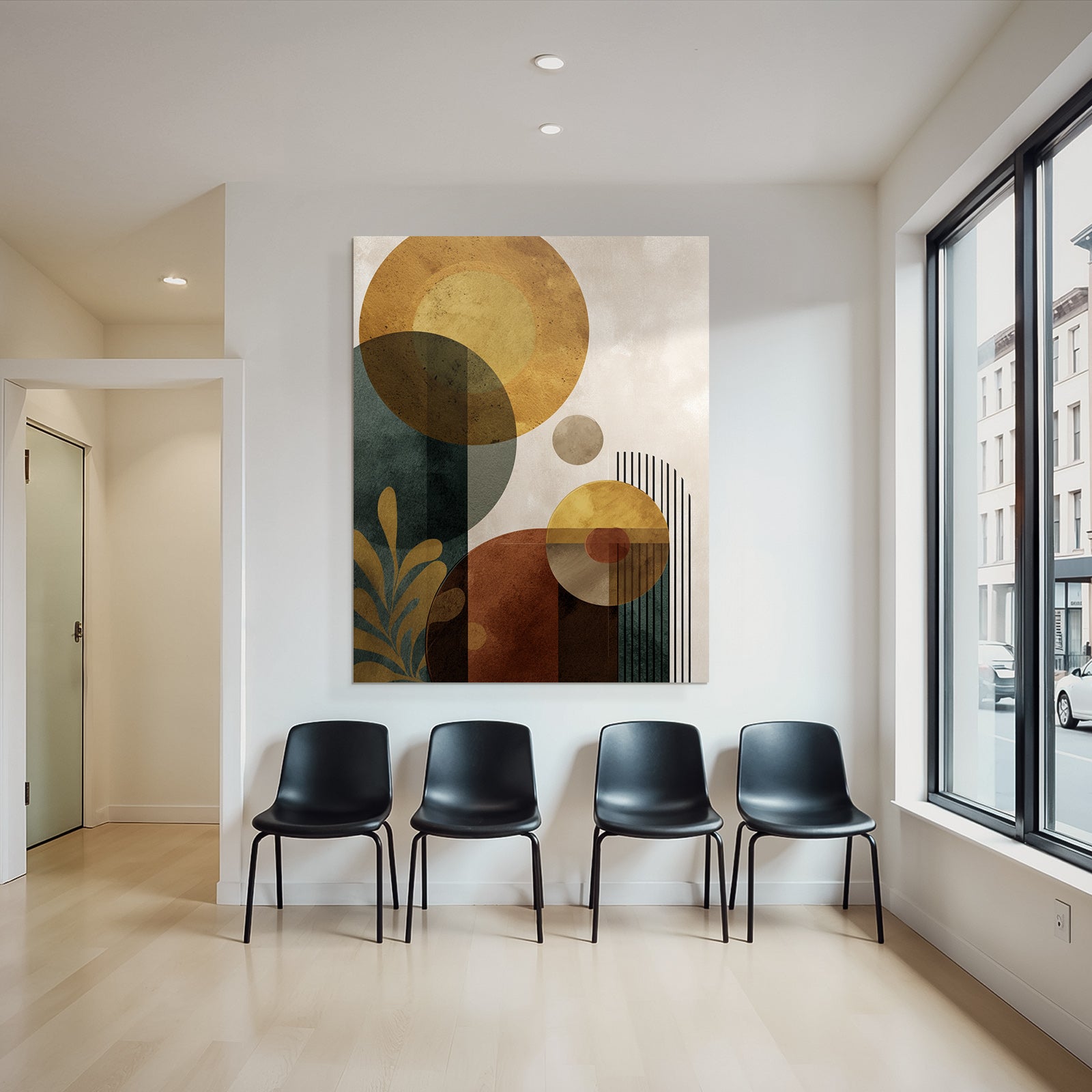 Abstraktes Design Mit Formen Und Farben Textur