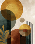 Abstraktes Design Mit Formen Und Farben Textur | Mid Century Modern | Einrichtungsstile