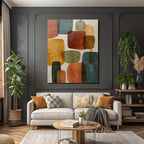 Abstraktes Design Mit Warmen Farben Leichtes Hintergrund
