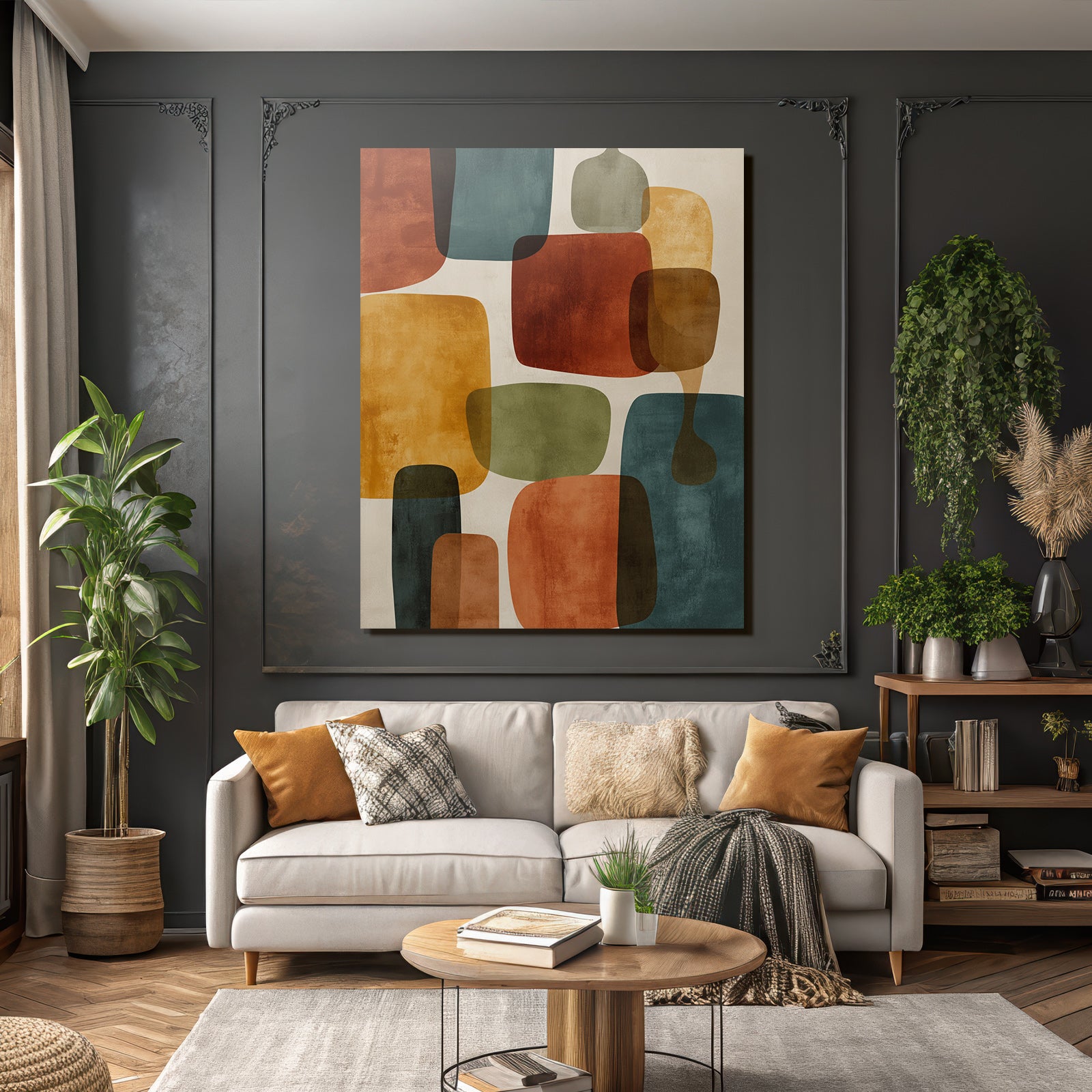 Abstraktes Design Mit Warmen Farben Leichtes Hintergrund