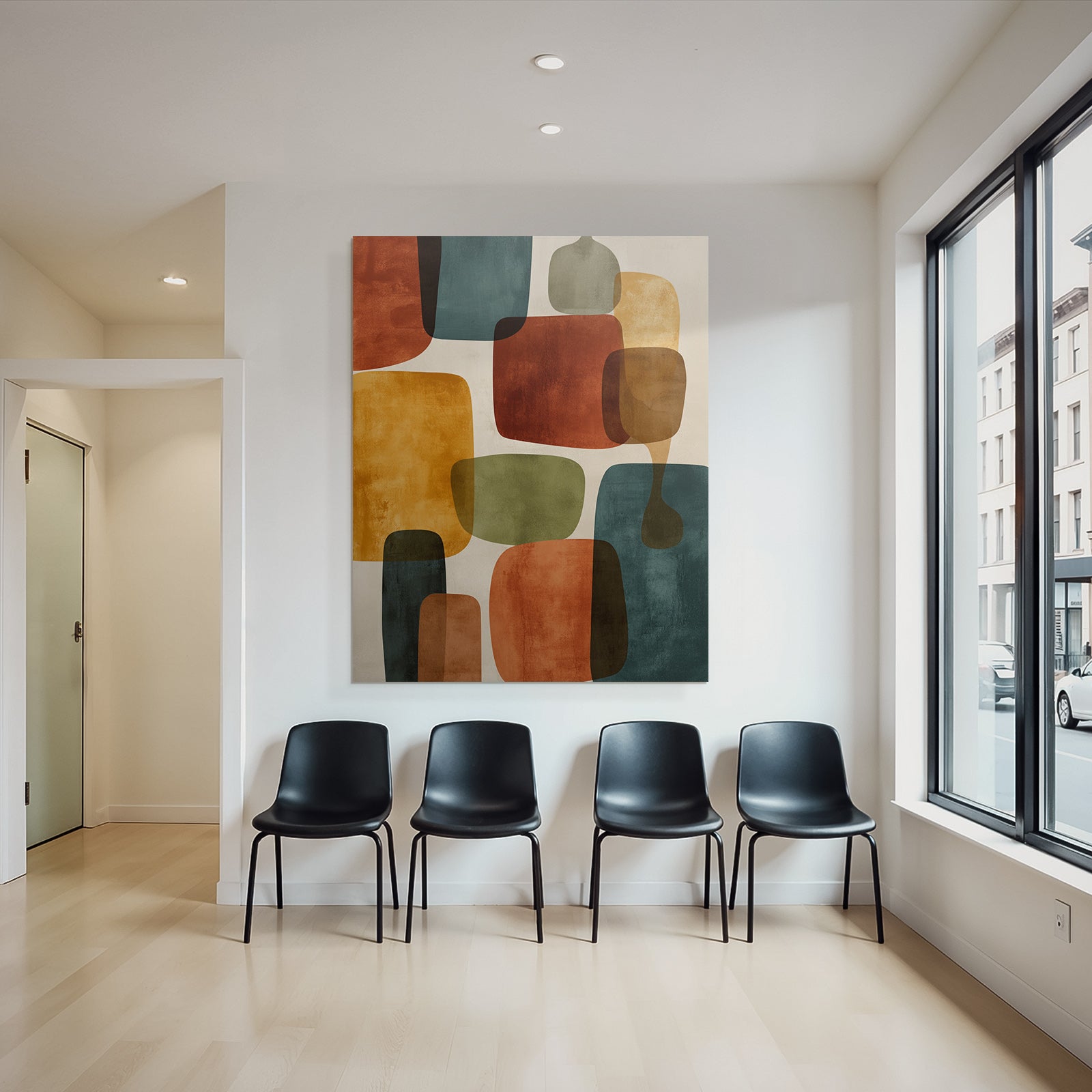 Abstraktes Design Mit Warmen Farben Leichtes Hintergrund