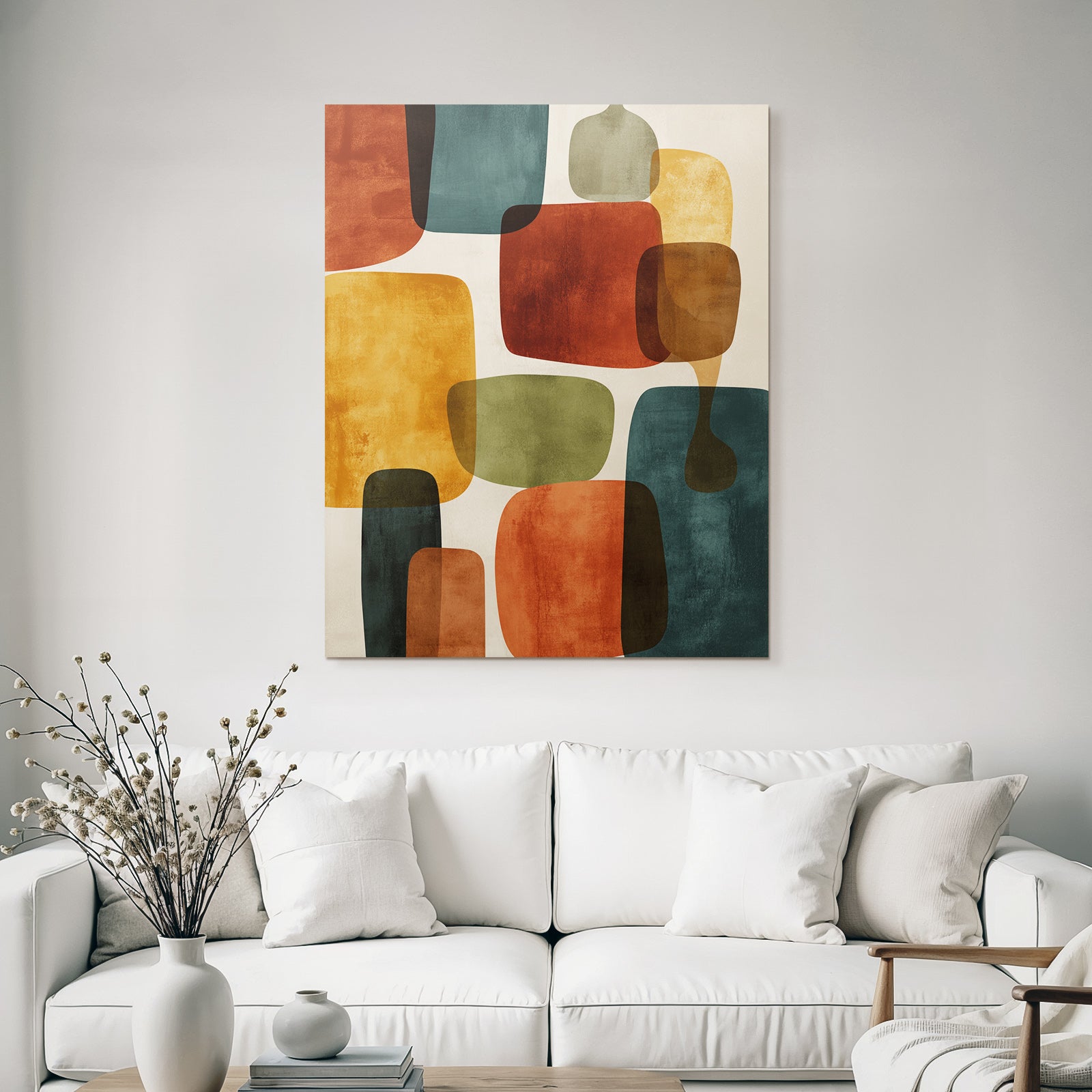 Abstraktes Design Mit Warmen Farben Leichtes Hintergrund