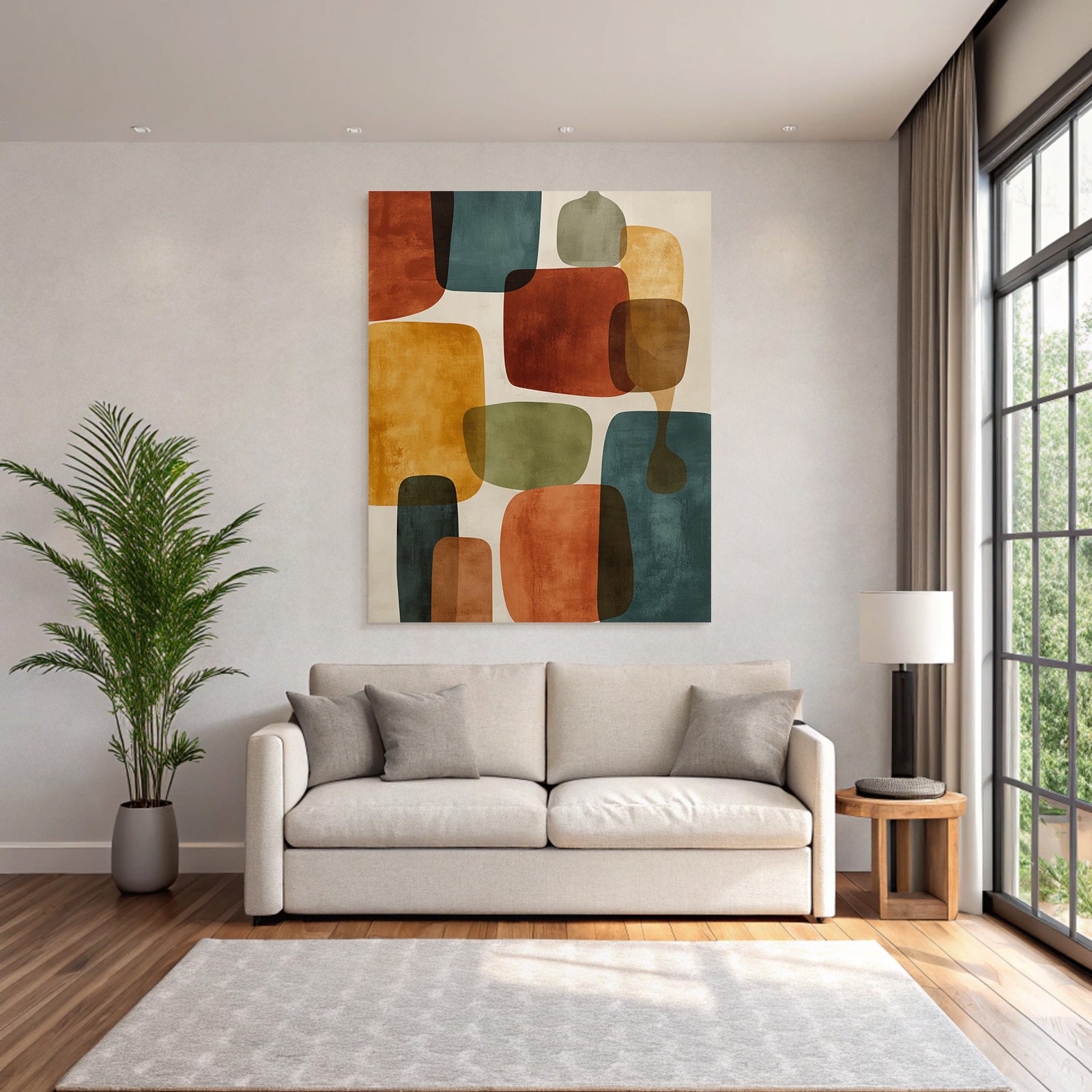 Abstraktes Design Mit Warmen Farben Leichtes Hintergrund