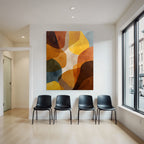 Abstraktes Design Organische Formen Warme Farbpalette