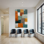 Abstraktes Design Patchwork Erdtonen