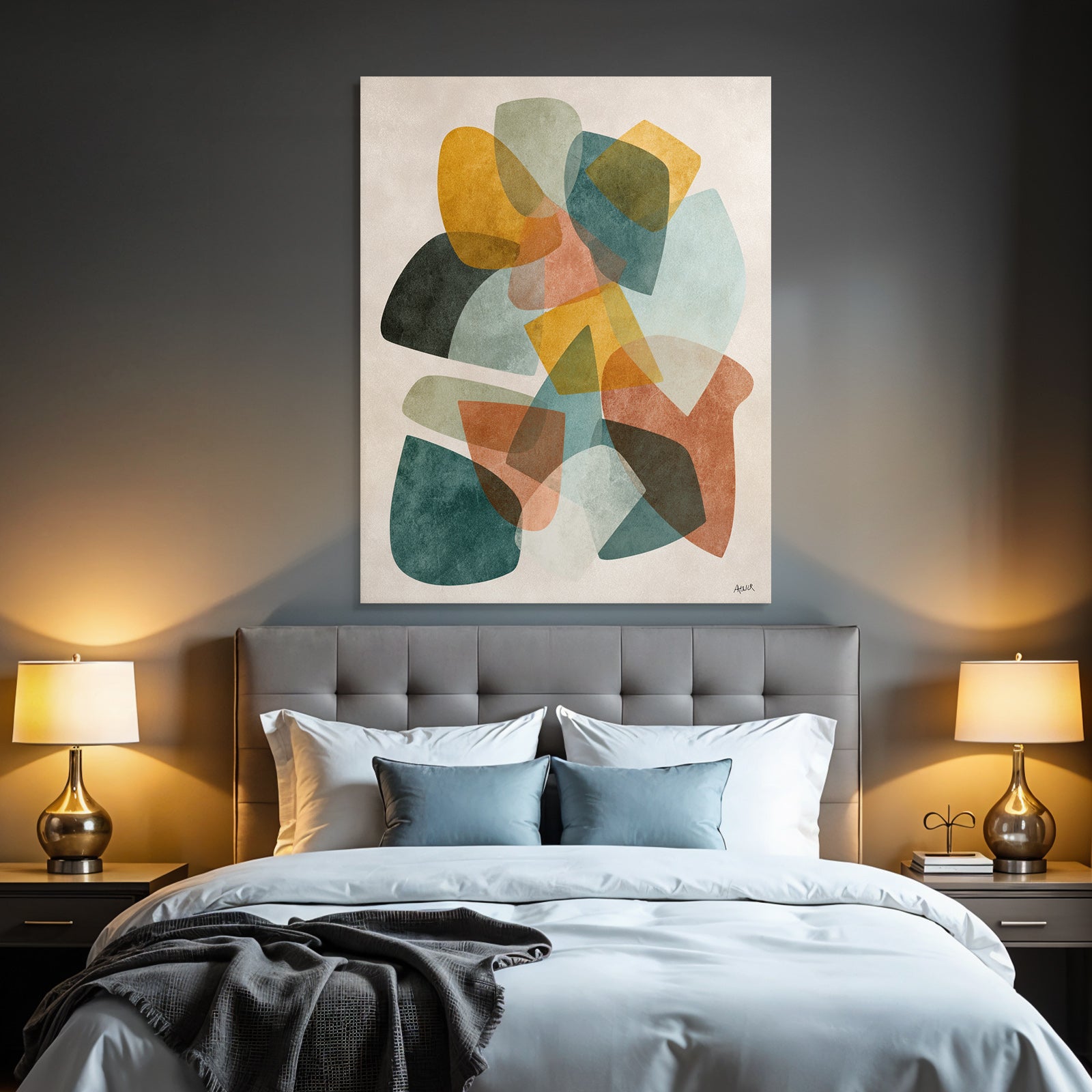 Abstract design Overlapping shapes Colors