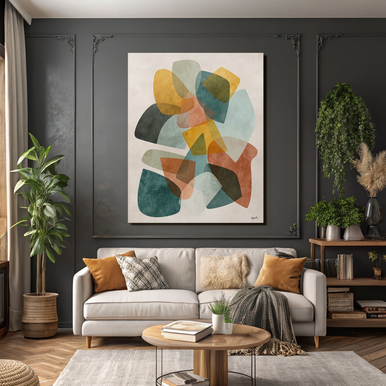 Abstract design Overlapping shapes Colors