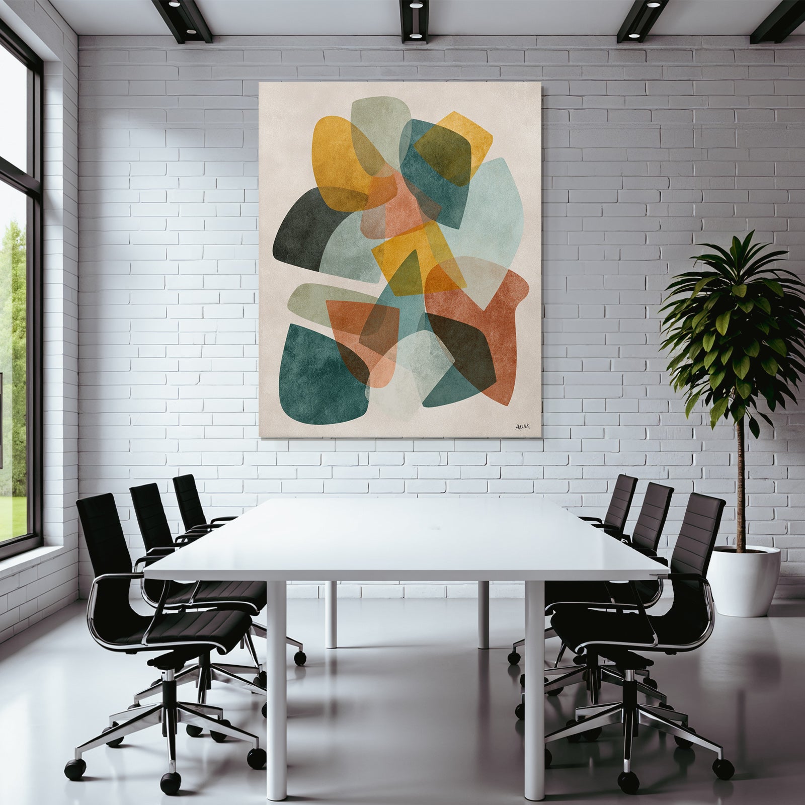 Abstract design Overlapping shapes Colors