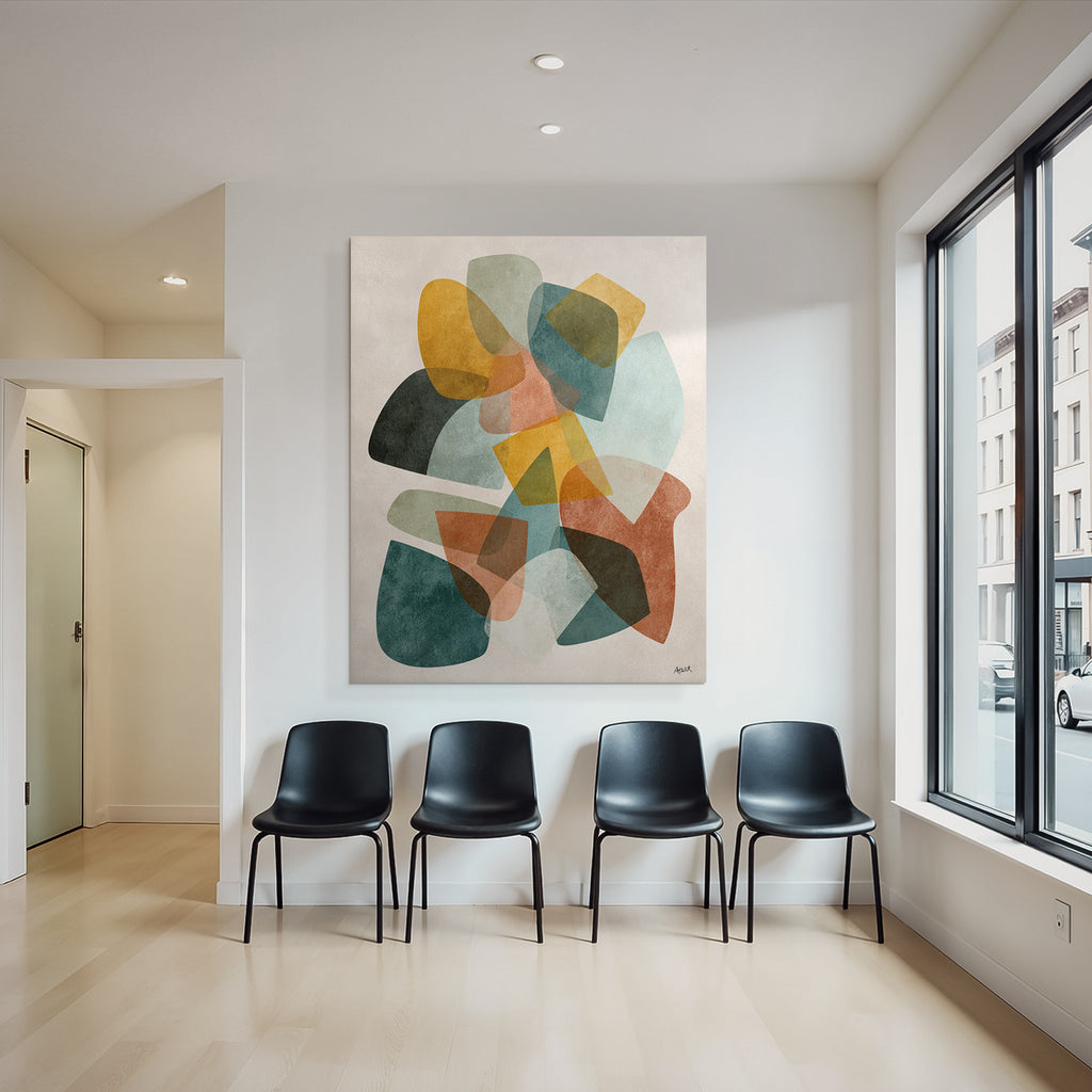 Abstract design Overlapping shapes Colors