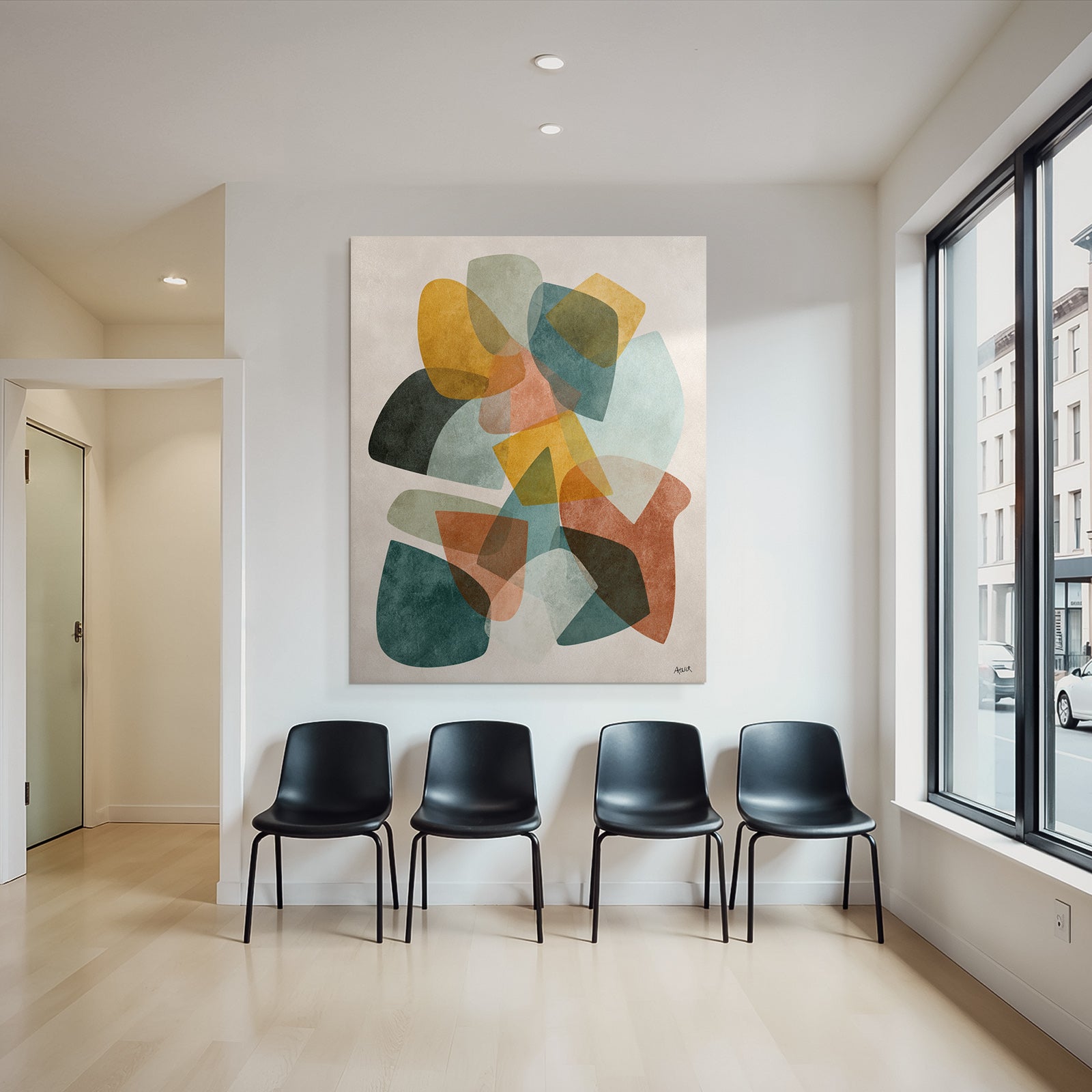 Abstract design Overlapping shapes Colors