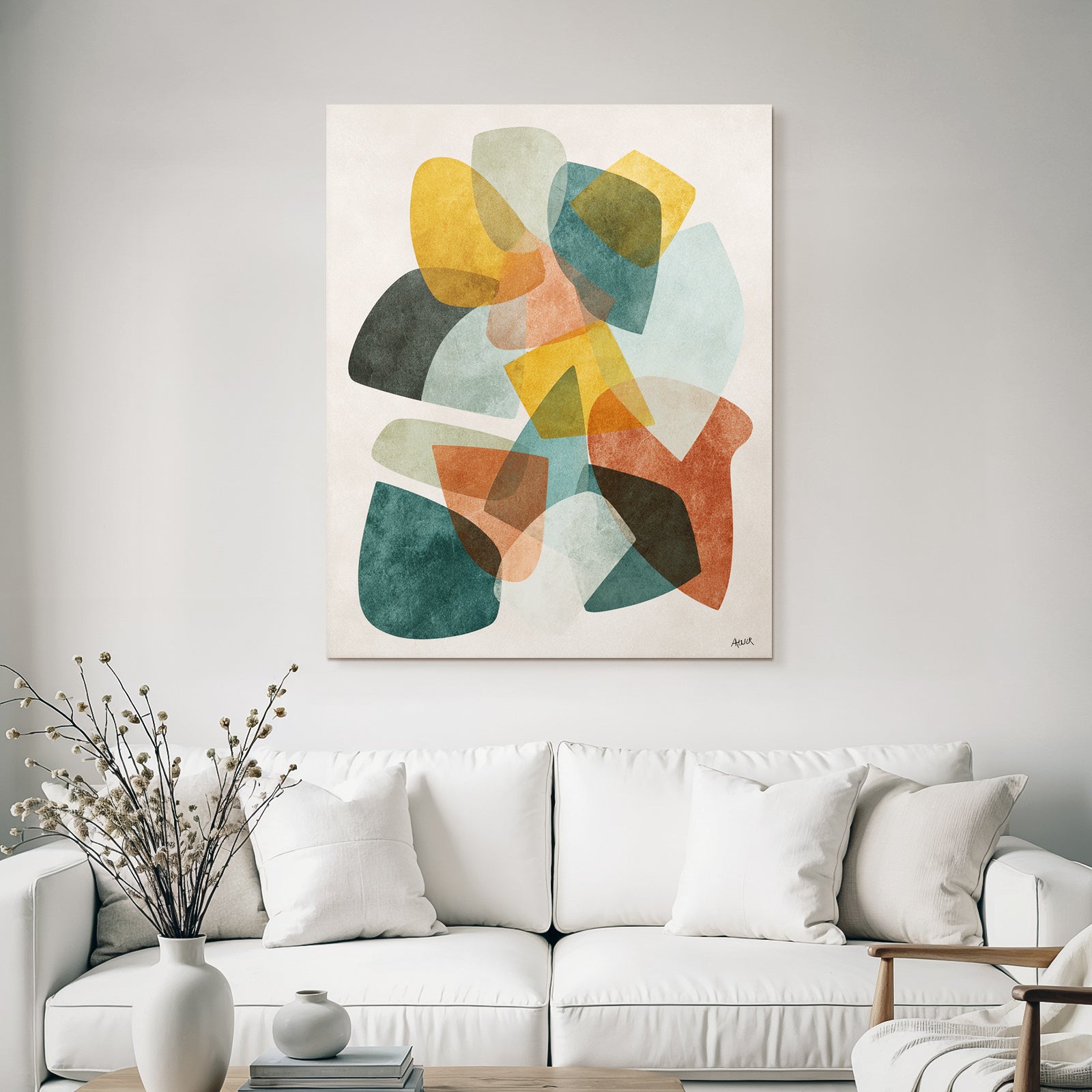 Abstract design Overlapping shapes Colors