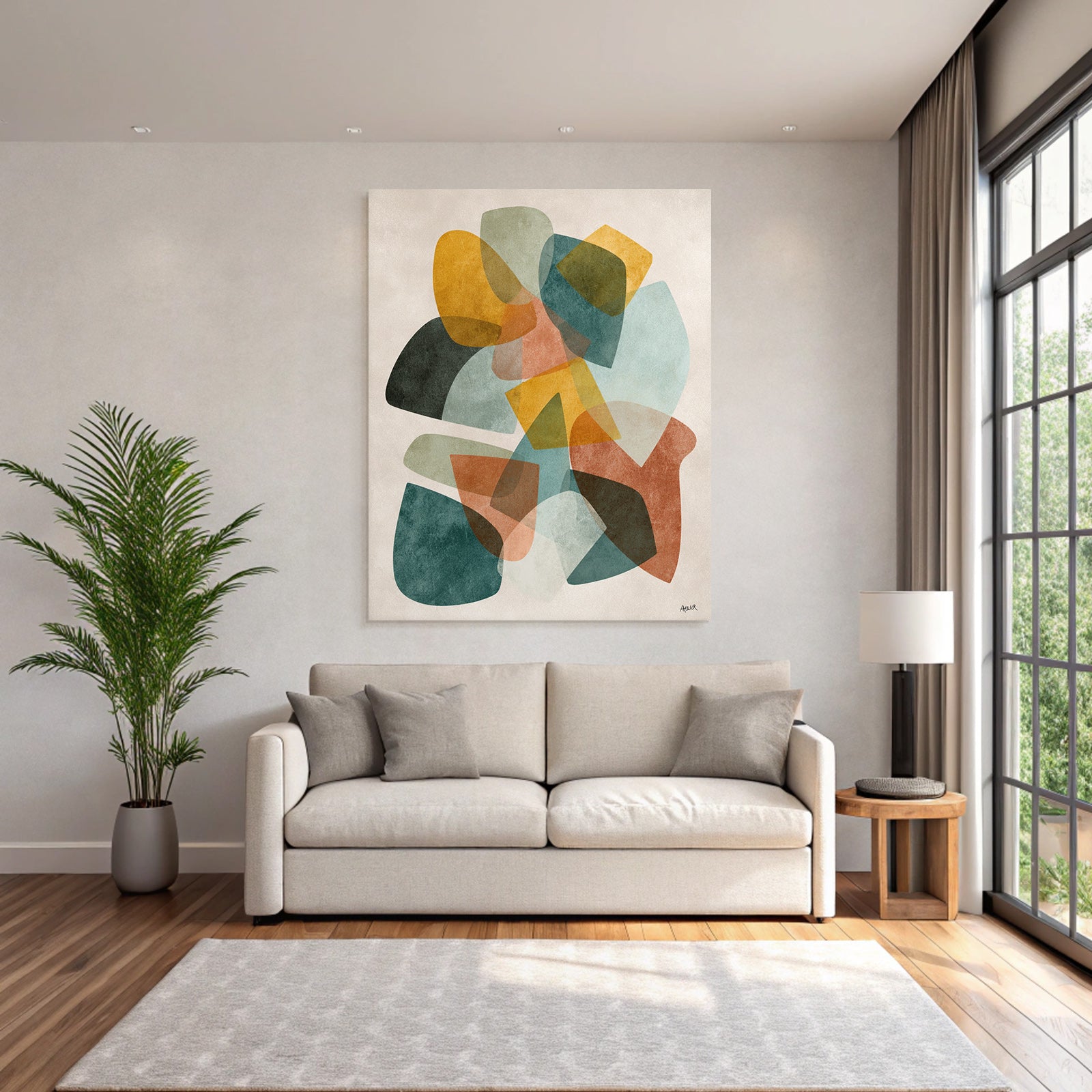 Abstract design Overlapping shapes Colors
