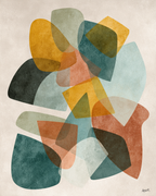 Abstraktes Design Ueberlappende Formen Farben | Mid Century Modern | Einrichtungsstile