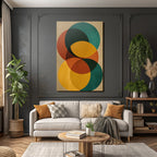 Abstraktes Design Ueberlappende Kreise Farben Texture Hintergrund