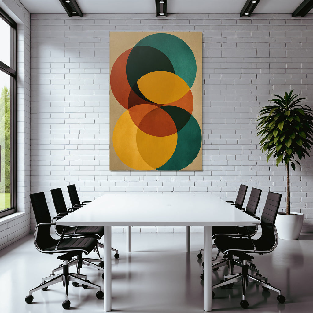 Abstraktes Design Ueberlappende Kreise Farben Texture Hintergrund