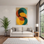 Abstraktes Design Ueberlappende Kreise Farben Texture Hintergrund