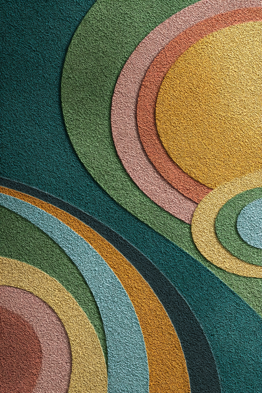 Abstraktes Design Von Geschwungenen Formen Und Farben | Mid Century Modern | Einrichtungsstile