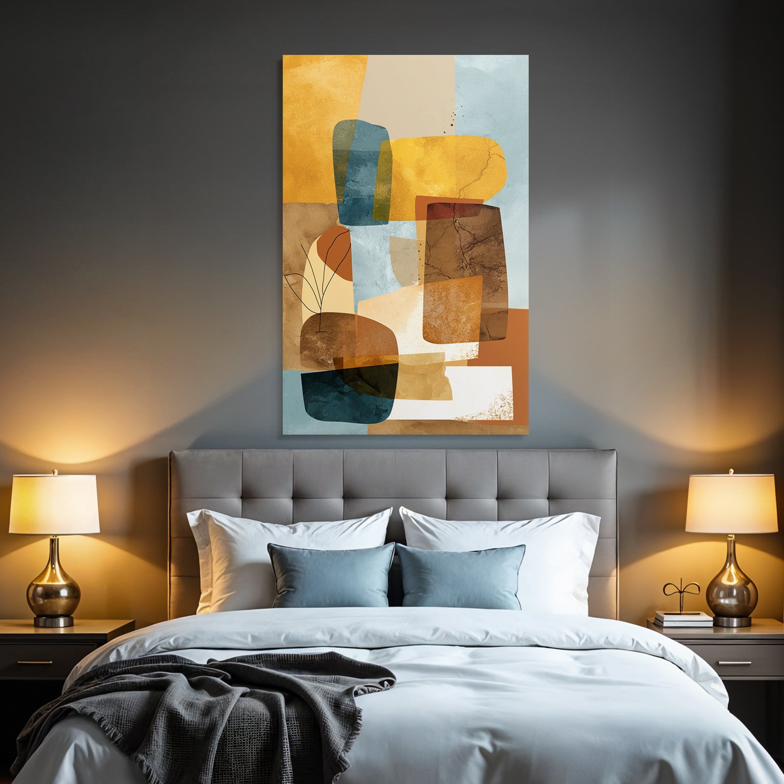 Abstraktes Design Warme Farben Moderne Kunst