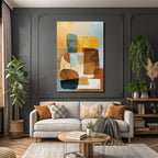 Abstraktes Design Warme Farben Moderne Kunst
