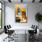 Abstraktes Design Warme Farben Moderne Kunst
