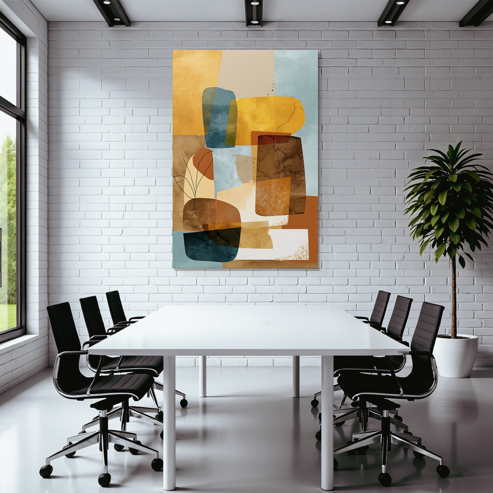 Abstraktes Design Warme Farben Moderne Kunst