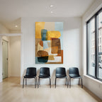 Abstraktes Design Warme Farben Moderne Kunst
