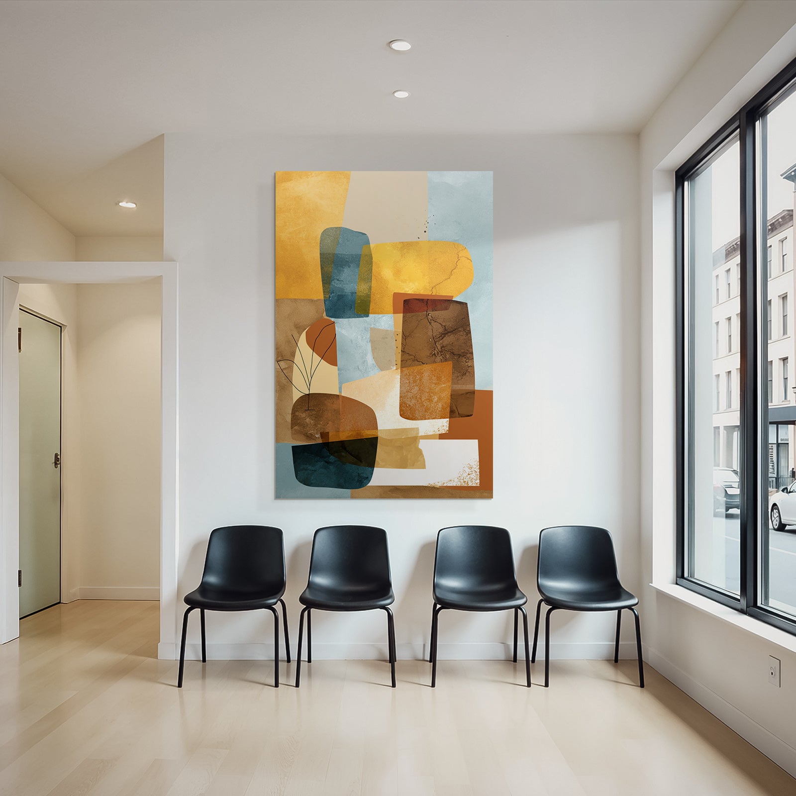 Abstraktes Design Warme Farben Moderne Kunst