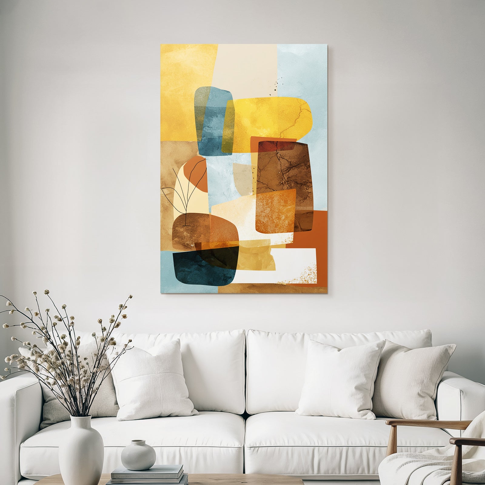 Abstraktes Design Warme Farben Moderne Kunst