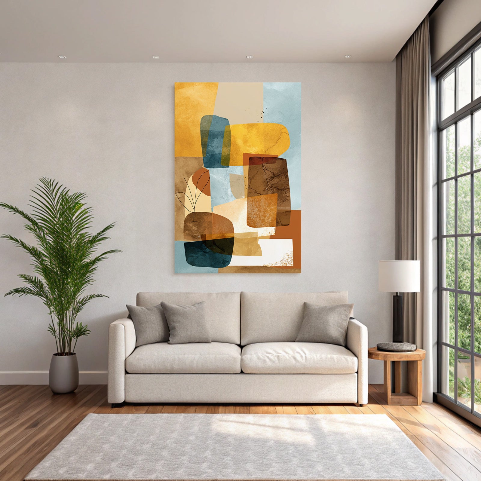 Abstraktes Design Warme Farben Moderne Kunst