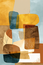 Abstraktes Design Warme Farben Moderne Kunst | Mid Century Modern | Einrichtungsstile