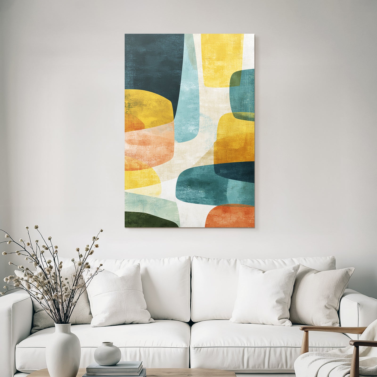 Abstract Art Reflective Shapes Textured Surface