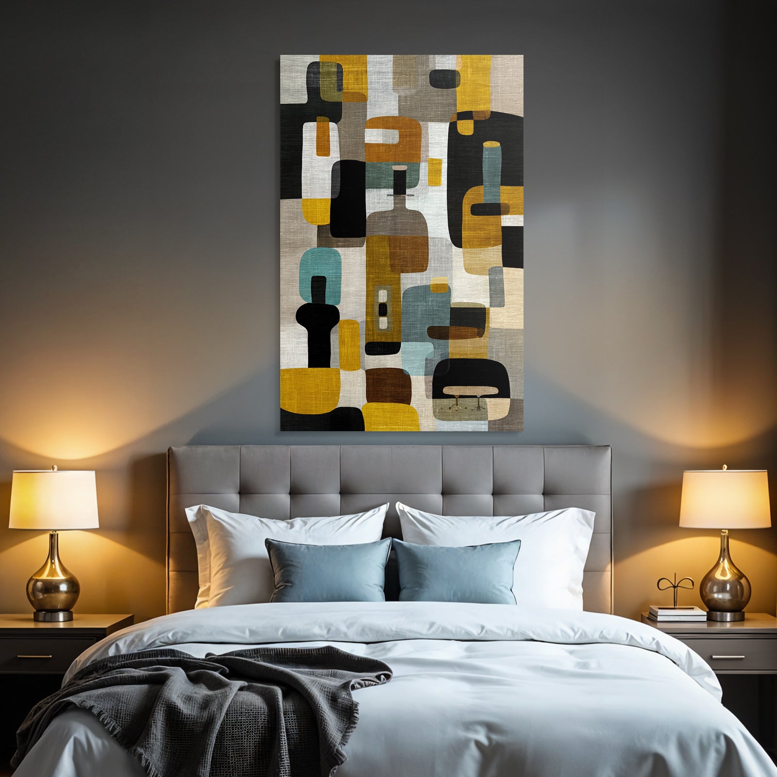 Abstract artwork colors shapes