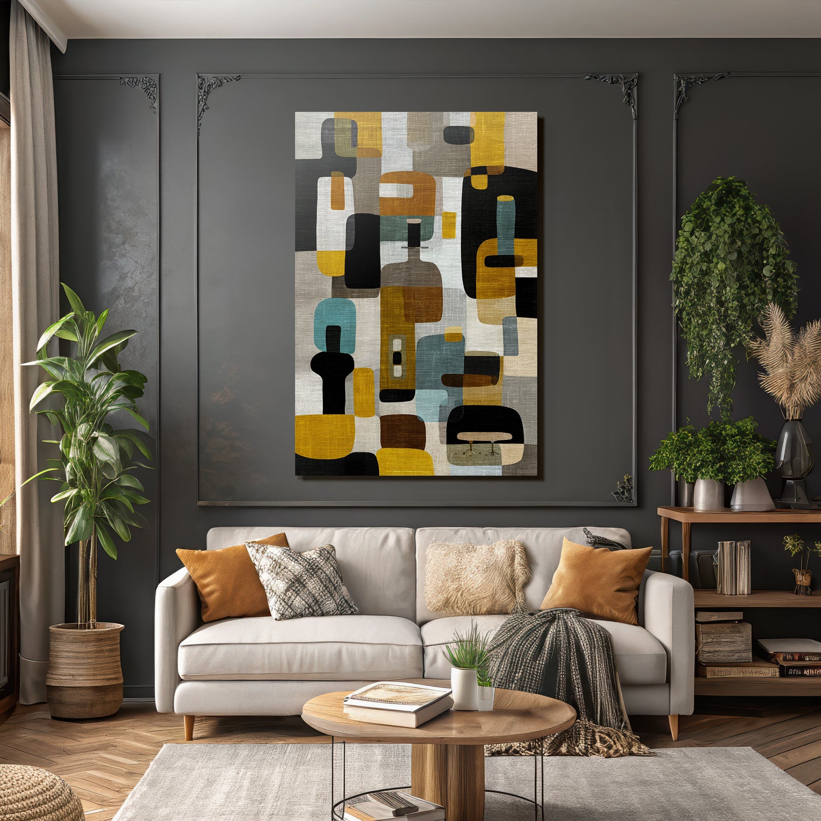 Abstract artwork colors shapes